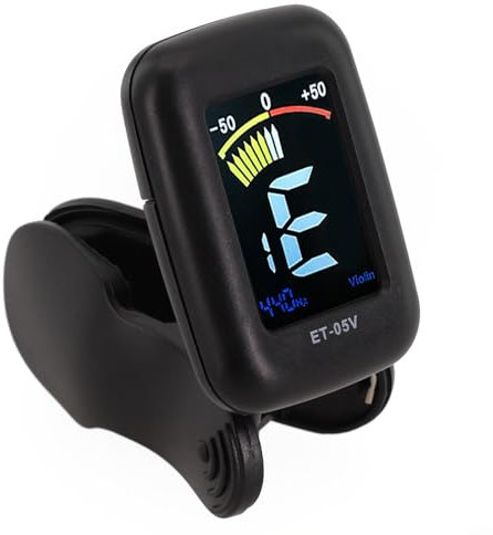Cello-Stimmgerät, Mini-Stimmgerät für Violine, 360° drehbar, Clip-On-Stimmgerät für Violine, Viola, Cello, mit farbigem LCD-Display, für schnelles und einfaches Stimmen