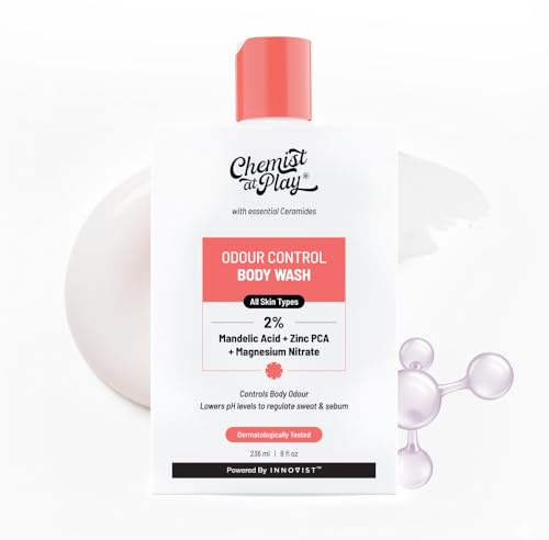 Chemist at Play Odour Control Body Wash Controls Body Odour Long Lasting Freshness Regulates Sweat & Sebum 236ml