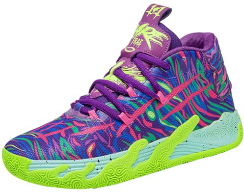 Kmrlofiy Scarpe da Basket da Uomo Antiscivolo Leggero Alte Scarpe da Basket Unisex Traspiranti Scarpe Corsa Sportive Basket Sneaker Moda Scarpe da Ginnastica Sport Outdoor (Sneaker-5, 41EU)