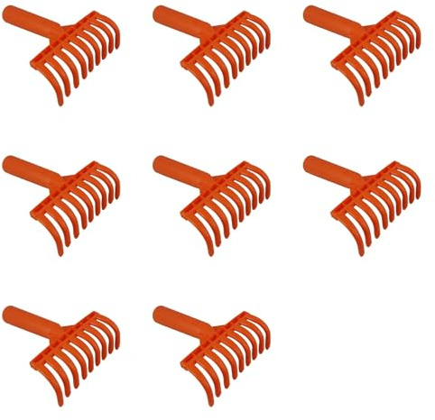 Reeatel 8X Teste per Rastrello per Olive Rastrello A 9 Denti Multiuso In Plastica Rastrello per La Raccolta Delle Olive Rastrello per Giardinaggio Diametro Interno 2,5 Cm