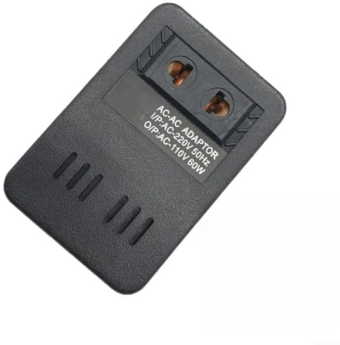 220V to 110V Converter 60W, Step Up Down Travel Voltage Transformer with 90% Efficiency for Small Appliances, Compact Design for International Travel - Black.(220V to 110V)