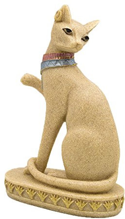 OMEM Aquarium-Dekoration, ägyptische weiße Katze, Dekoration für Zuhause, Geschenk (C)
