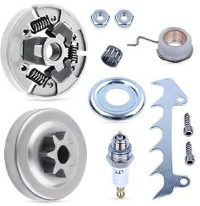 Adefol Kit Pignone per STIHL 021 023 025 MS210 MS230 MS250 Motosega, 325 Pignone Tamburo Frizione + Artigli + Cuscinetto + Candela + Dado Accessorio Pezzi di Ricambio 11 in 1