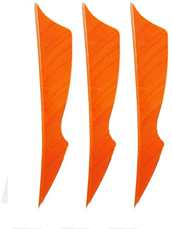 AMEYXGS 50pcs Bogenschießen Natürliche Feder 4 Türkei Fletches Rechten Flügel für DIY Pfeilschaft (Orange)