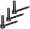Alberts 306434 Kloben zum Einschrauben | J-Haken, mit angeschnittenem Gewinde | schwarzer Tauchlack | Dornmaß Ø14 mm | Länge 105 mm | 3er Set