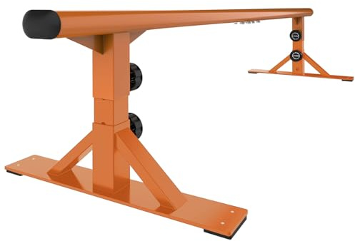 MR Skate Rail Skateboard Ramp Grind Rail Professional Skatepark Grind Rail Adjustable Height Grind Rail for Skateboard Rail Tricks Practice, Free Extendable Heavy Duty Ellipse Flat Bar Skate Grind 71”