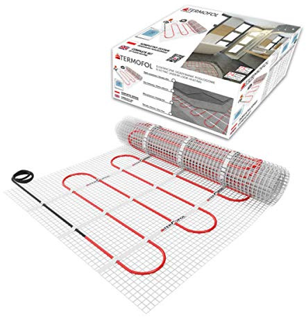 Tapis de chauffage au sol électrique radiant auto-adhésif 150w/m² - Système de chauffage au sol Warmmatte Thermo - Avec/Sans thermostat