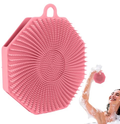 Depurador de ducha de silicona, limpiador corporal de silicona suave, accesorios de baño , exfoliante de piel, masajeador de cabelludo, esponjas de ducha para todo tipo de piel