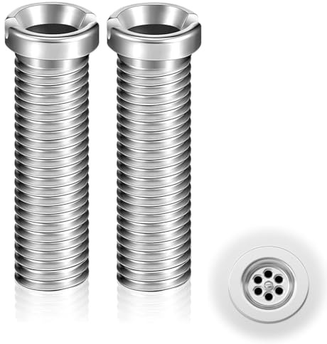 2 stycken hålskruv för silkorgventiler, 45 mm ihåliga skruvar för diskbänk, för ersättning av avloppspropp gängat filter