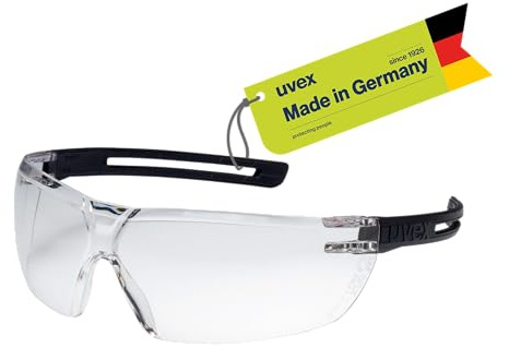 Uvex tune-up Schutzbrille – Sicherheitsbrille mit 100% UV-Schutz - metallfrei, Anti-Beschlag & kratzfest – superleicht (23g) - schwarz, transparent