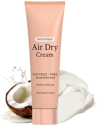 Smoothing Air Dry Cream for Hair,Cream for Frizzy Hair,Frizz Control Hair Conditioner for Long-Term Care,Lightweight Styling Cream Frizzy HairSmoothing,Weightless Styling Cream (1pcs, One Size)