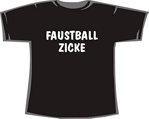 Faustball Zicke; T-Shirt schwarz, 40/42; Gr. M; Damen