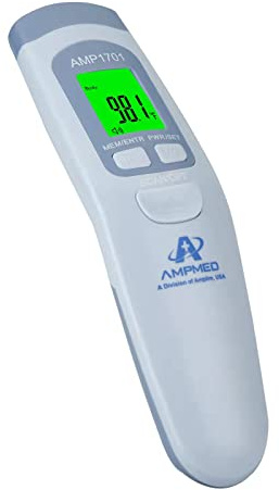 Amplim Medical Grade Forehead Thermometer for Adults, Kids, Baby, Non-Contact Digital Infrared Thermometer, Instant Read, Accurate & Fast Fever Detection, for Home, Clinic, Office Use