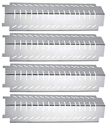 LOKHING 94011 (4-Pack) BBQ Spares Gas Grill Replacement Parts Stainless Steel BBQ Heat Plates Gas Grill Heat Shields Tent Diffuser for Charbroil, Costco, Centro, Thermos and Others Models Gas Grill
