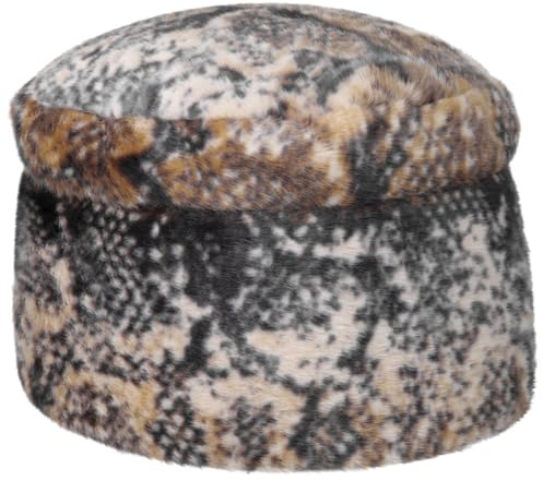 Seeberger Janetta Toque Kunstfellmütze Damenmütze Wintermütze Fellmütze Damen - mit Futter Herbst-Winter Winter - One Size beige