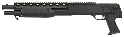 2EAGLE Airsoft Pump Shotgun - M309 Feder/Hochfester Kunststoff/Manuelles Nachladen (0,5 Joule)