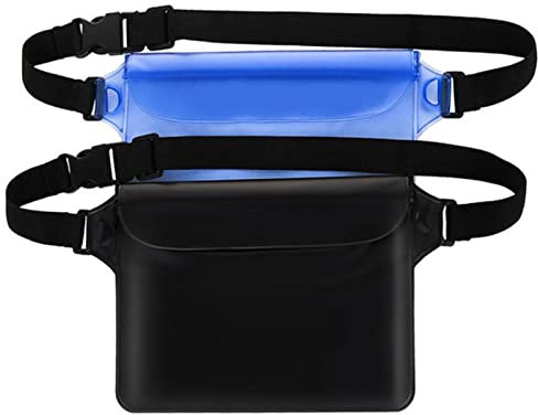 Waterproof Pouch Bag, IP68 Waterproof Waist Bag Screen Touchable Dry Bag 2 Pack