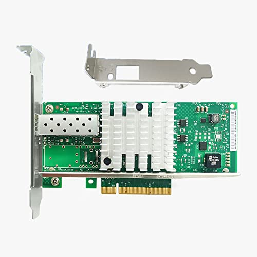 10 Gb Network Card Single SFP+ Port PCIE Ethernet Server for Intel X520-DA1 82599EN Chip Support Windows 7/8/10/11/Visa,Server/Linux/VMware
