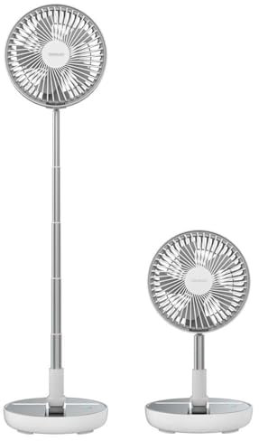 Cecotec Ventilateur Portable Pliable EnergySilence 800 FoldAir. Batterie 7200mAh, Design extensible et réglable, 5 pales aérodynamiques, 8 pouces, 3 vitesses, contrôle facile, contrôle facile