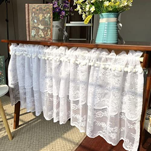 MANQILE Solide weiße Tüllvorhänge für Wohnzimmer, Baumwolle, Leinen, durchscheinender Voile-Organza-Vorhang für Schlafzimmer, Jalousien, Vorhänge