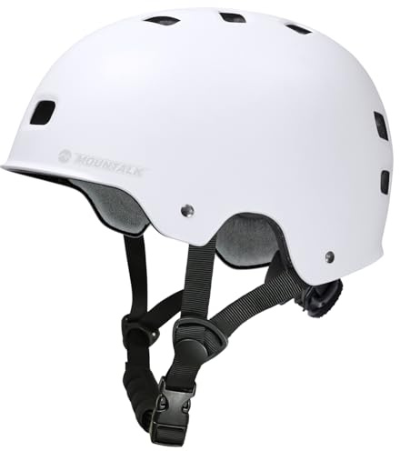 Kids Bike Helmet for Age 5-8/8-14 Years Old,Scooter/Skateboard Helmet for Adult/Youth,Bicycle and Skate Helmet (Matte White)