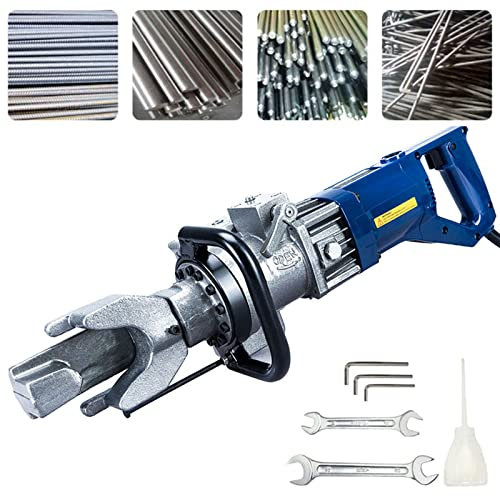 QJJML Elektrische Bewehrungsbiegemaschine, Hydraulische Bewehrungsbiegemaschine mit Positionierbolzen, Biegewinkel 0-130°, Geschwindigkeit 5S, Durchmesser 4-16 mm, zum Biegen von Stahlseilen