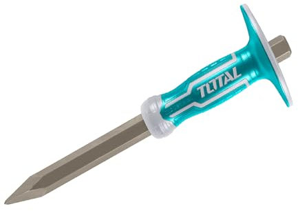 Total Tools - Pointeur avec protecteur - Base de 305 mm de long x 19 mm - Burin pour faire de petits trous dans la pierre ou le ciment - Outil de maçonnerie et de construction