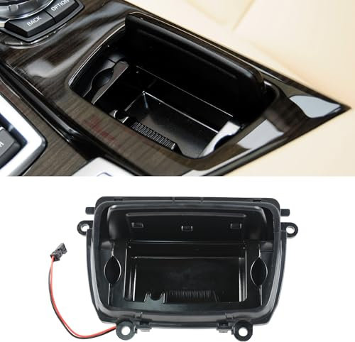 Halmat Kompatibel mit BMW F10 Auto-Innenzubehör, Vordere Mittelkonsole Aschenbecher Abdeckung Ersatz für BMW 5er F10 F11 F18 520 523 525 528 530 535 540 550 2010-2017 Jahr 5116920634 7 EU: