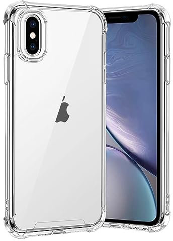 gueche Hülle für iPhone X und iPhone XS, Durchsichtig Schutzhülle mit Weiche Silikon Handyhülle, Transparent Bumper Case Cover, mit dem kabellosen Laden kompatibel, Handyhalterung Fahrrad