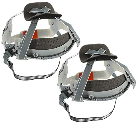 DOITOOL Helmfutter 2 Stück Innenfutter für Sicherheitshelme mit 4-Punkt Knopfverschluss Kunststoff Stoff Hybridmaterial Geeignet für Bauarbeiter und Universelle Helme
