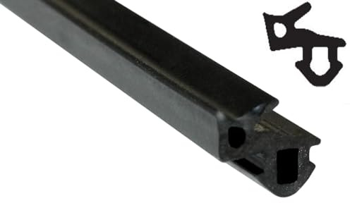 SN-TEC Fensterdichtung/Renovierungsdichtung/Fenstergummi SD 2163 für 4,3 bis 5,3 mm Nut z.B. für Veka Fenster, Farbe: schwarz (5 Meter)