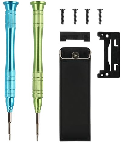 Miruchertter Kit d'outils de réparation de support arrière compatible avec console Switch, boîte de rangement transparente incluse