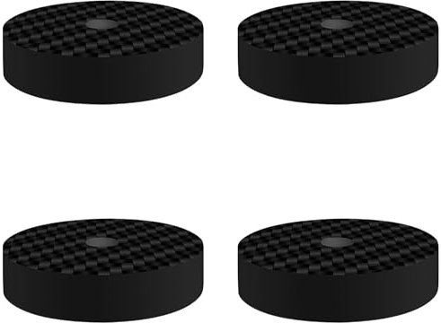 Dufray HiFi-Lautsprecher-Spike-Pads, Kohlefaser-Lautsprecherständerfüße, 3 x 1 cm, Hi-End-Lautsprecher-Isolationsfüße, Stoßdämpferfüße für DAC-Subwoofer-Plattenspieler