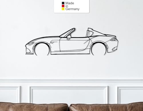MX-5 RF Detailed, Metall Wandbild, Wanddeko, Auto Silhouette, Metal Car Wall Art (Größe: 49 cm (19))