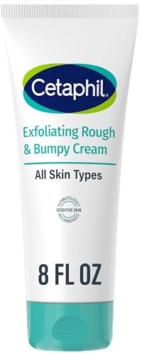 Cetaphil Exfoliating Rough & Bumpy Cream, Lightweight Cream for All Skin Types, 8 oz Tube, 20% Urea, Gently Exfoliates, Refines Skin Texture, Dermatologist Recommended Brand