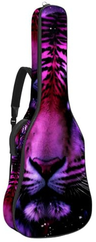 Eslifey Tasche für Akustikgitarre, Art Shark in The Galaxy, verstellbarer Schultergurt, Gitarrenkoffer, Gigbag 101,6 cm, 104,7 cm, 106,7 cm, Farbe 4, 42.9x16.9x4.7 in