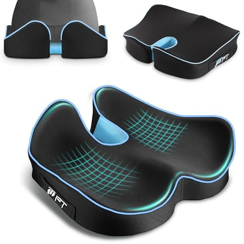 POOTACK Ergonomic Memory Foam Seat Cushion for Office Chair/Car/Long Sitting/Gaming Chair