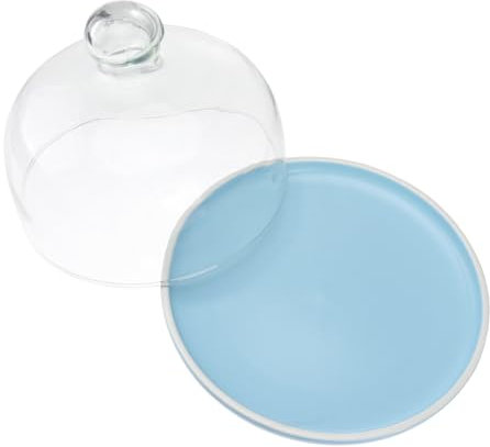 Amosfun Ceramic Dessert Plate Home Fruit Tray Tray Glass Lid Kitchen Supply for Serving Plate for Cake Board Display and Dining Occasions
