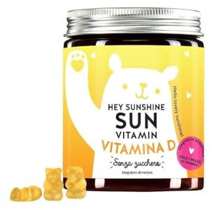 Bears with Benefits - Sun Vitamin, Integratore Alimentare a base di Vitamina D Orsetti Gommosi, 45 Caramelle Gommose