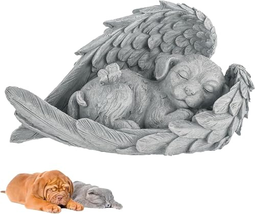 Jsleid Hundeengel Haustier Gedenkstein, Hund Engel Haustier Denkmal | Hundeengel Gedenkstatue Erinnert , Haustier Denkmal Grabstein, Deko Haustier Gedenken Tier Garten Statue