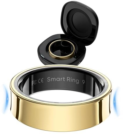 findtime Smart Ring Men Women Smart Ring Android Fitness Ring Pedometer Heart Rate Blood Oxygen Sleep Tracker Activity Trackers for Sports Time, Distance, Calories Compatible with Android iOS,GD10