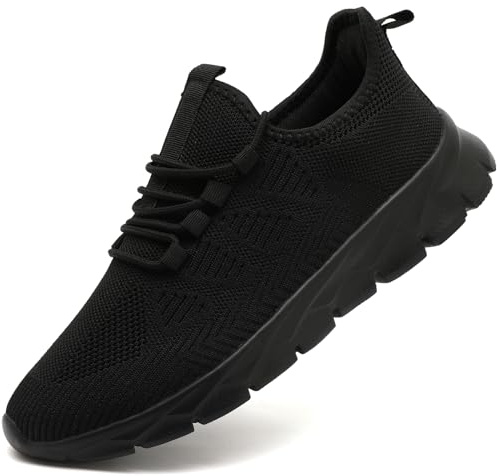 MGNLRTI Sneakers Uomo Ginnastica Running Corsa Scarpe Estive Camminata Casual Jogging Trekking Tennis Scarpe Outdoor Fitness Sportive Palestra Sneakers Nero 49