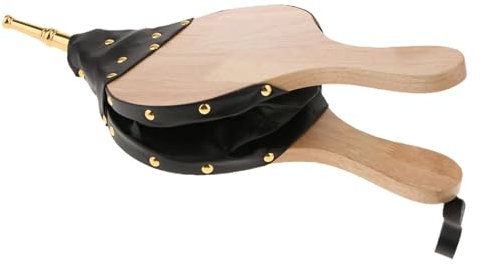 Soffietto per , soffietto per braciere, maniglia, stufa a legna con cinghia per appenderlo, ugello in metallo per , braciere, stufa a legna, barbecue, campeggio all'aperto