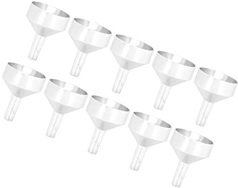 Embudo Pequeño para Botellas, Embudo de Metal 10pcs Metal Embudo Pequeño Mini Embudo de Aleación de Aluminio Mini Embudo para Llenar Botellas y Transferir Perfume Cosméticos (embudo dorado) (embudo