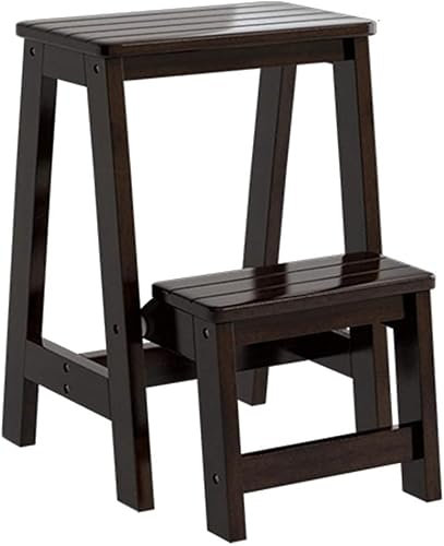 Folding Telescopic Step Ladder Stool for Indoor Use Collapsible Portable and Space Saving Wooden Ladder Stool 2 Floors Step Folding Stool for Small Spaces Octopus feet