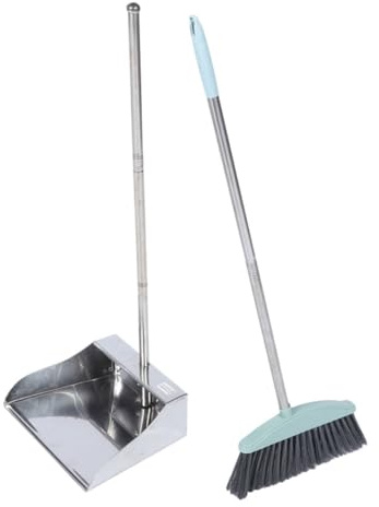 CALLARON Garbage Broom Broom and Dustpan Kit Long Handle Outdoor Floor Cleaning Tools