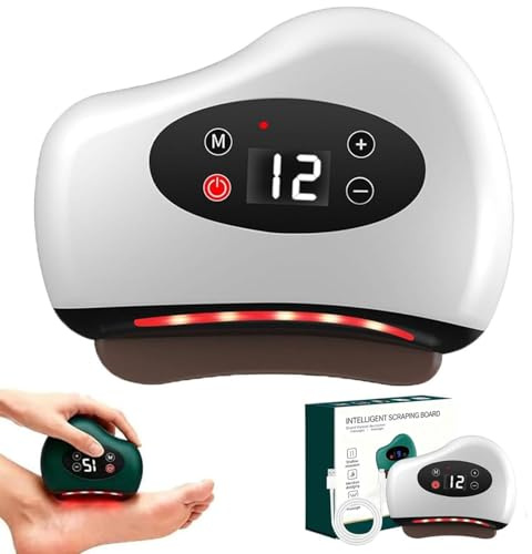 Thermaedge Foot Scraper, Massage Tool for Deep Tissue, Electric Heated Gua Sha Massager, Full Body Anti Cellulite Guasha Scraper for Legs, Back, Face, Neck, Muscle Relaxation & Pain Relief
