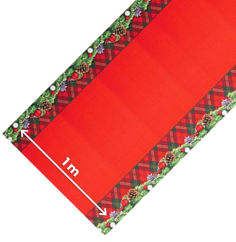 Olivo.shop - Alfombra navideña de pasillo para interior y exterior, por metros, color rojo, a medida, 1 metro de ancho, para eventos y decoraciones navideñas, Jingle Roll (Decoración, 7 metros)