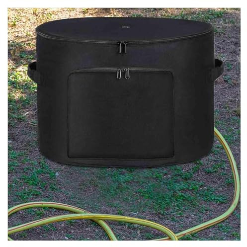 Recoge Manguera Jardin sostiene manguera de 45m, Caja para almacenar mangueras Montaje sin herramientas para jardines y patios pequeños