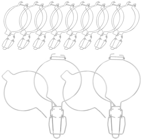 JECOMPRIS 10 Piezas Hebillas de Acero Inoxidable para Tarros Abrazaderas de Alambre para Sellado Fácil Clips Metálicos para Frascos de Vidrio Hogar y Restaurantes Plateado